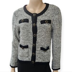 Tweed Button-Down Cardigan